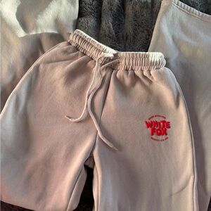 White Fox Beige Wide Leg Pants